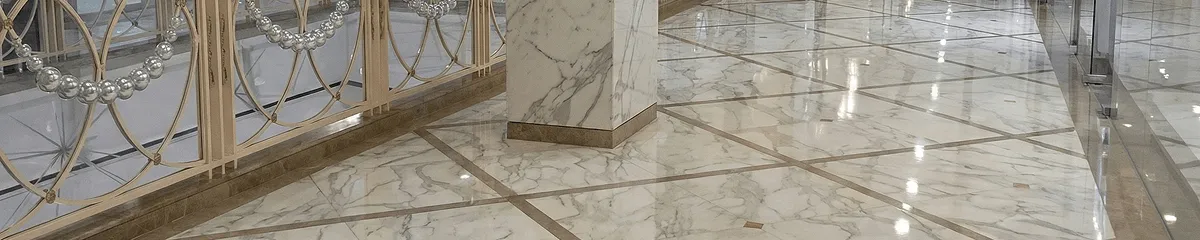 Beautiful marble floor professionally installed in Louisville, KY