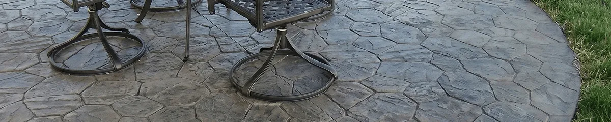 Garden relaxation area with professionally installed stone flooring in Louisville KY